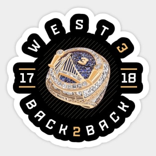 David West 3 Back 2 Back Championship Ring 2017-18 Sticker